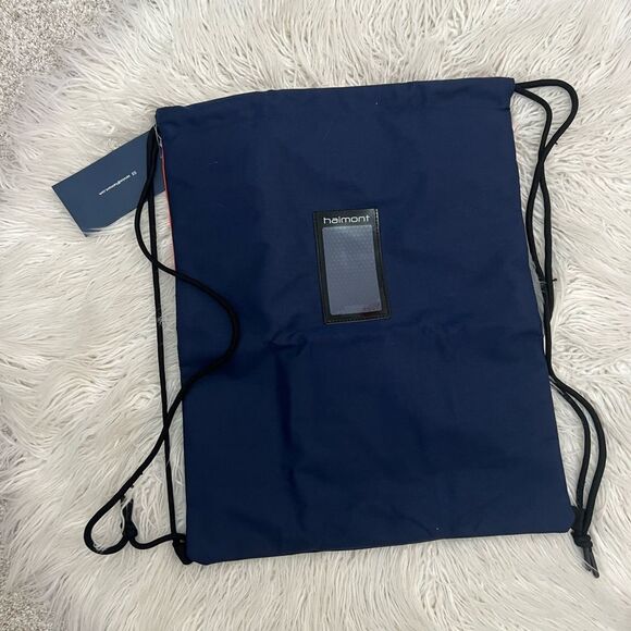 Orange and Navy Drawstring Bag - Picture 3 of 3